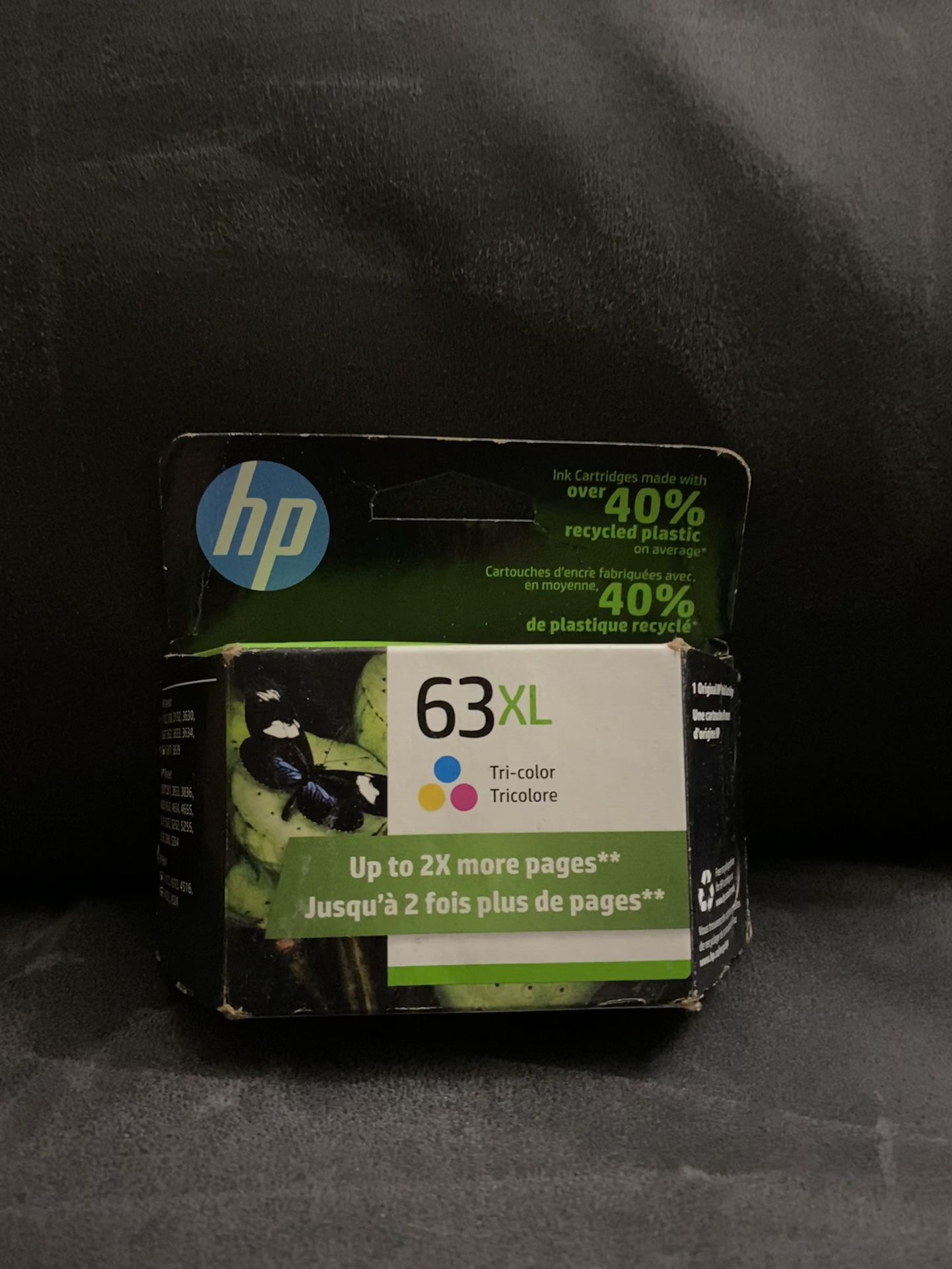1 Hp Tri-Color Printer Cartridge 63 XL