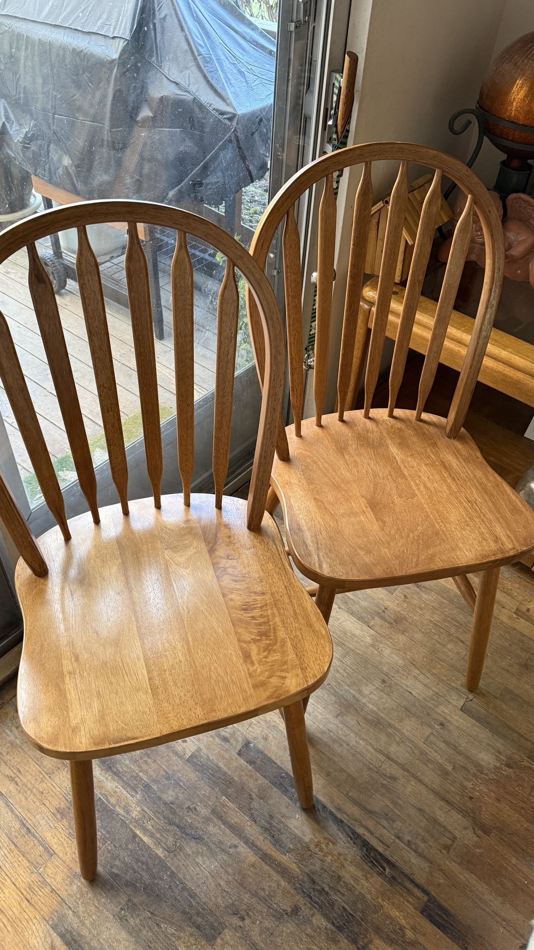 Arrow Back Oak dining chairs