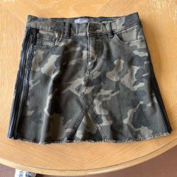 Girls DL1961 Camo Jenny Mini Skirt - Size 14