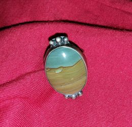 Size 7 sterling silver ring - Sterling silver and turquoise earrings & bracelet set - Great Valentine's gift