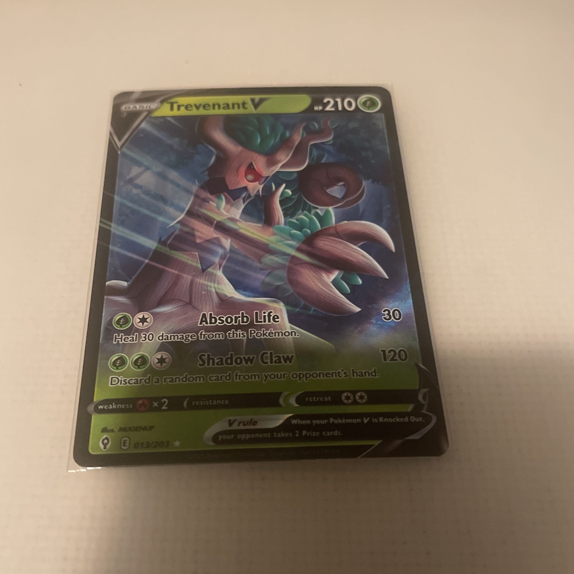 trevenant v pokemon card value POKMON TCG - Ultra Rare Colorless Artist Pokmon Trevenant V 13/203 for