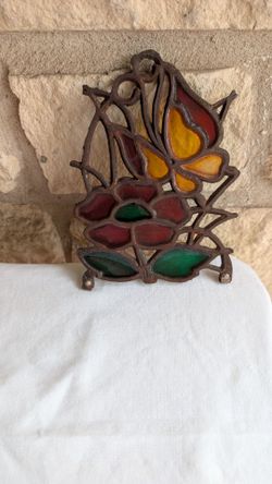 Butterfly & Flower Stained Glass Sun Catcher