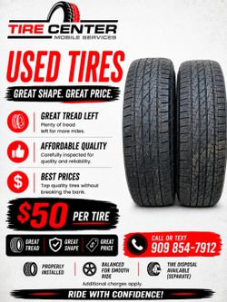 used tires llantas usadas road hazard 