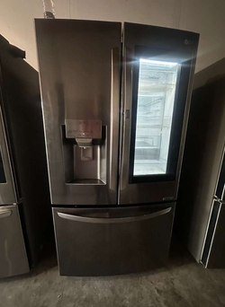 LG French Door Fridge w/ InstaView + Ice/Water – Black Stainless