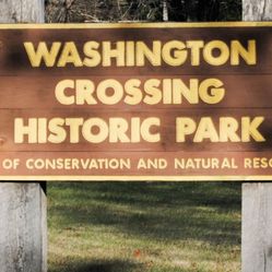 Antique Print.  Washington’s Crossing.  