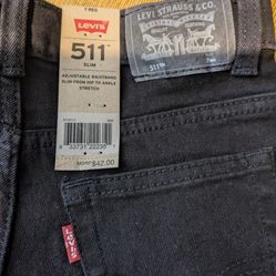 New Boys Levis 511 slim size 7 reg. Adjustable waistband, Slim from hip to Ankle, Stretch
