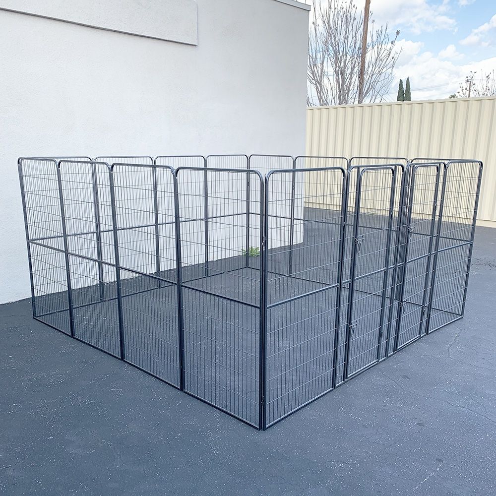 New $360 Heavy Duty 10x10x5ft Tall Pet Playpen 16-Panel Dog Crate Kennel Exercise Cage Fence