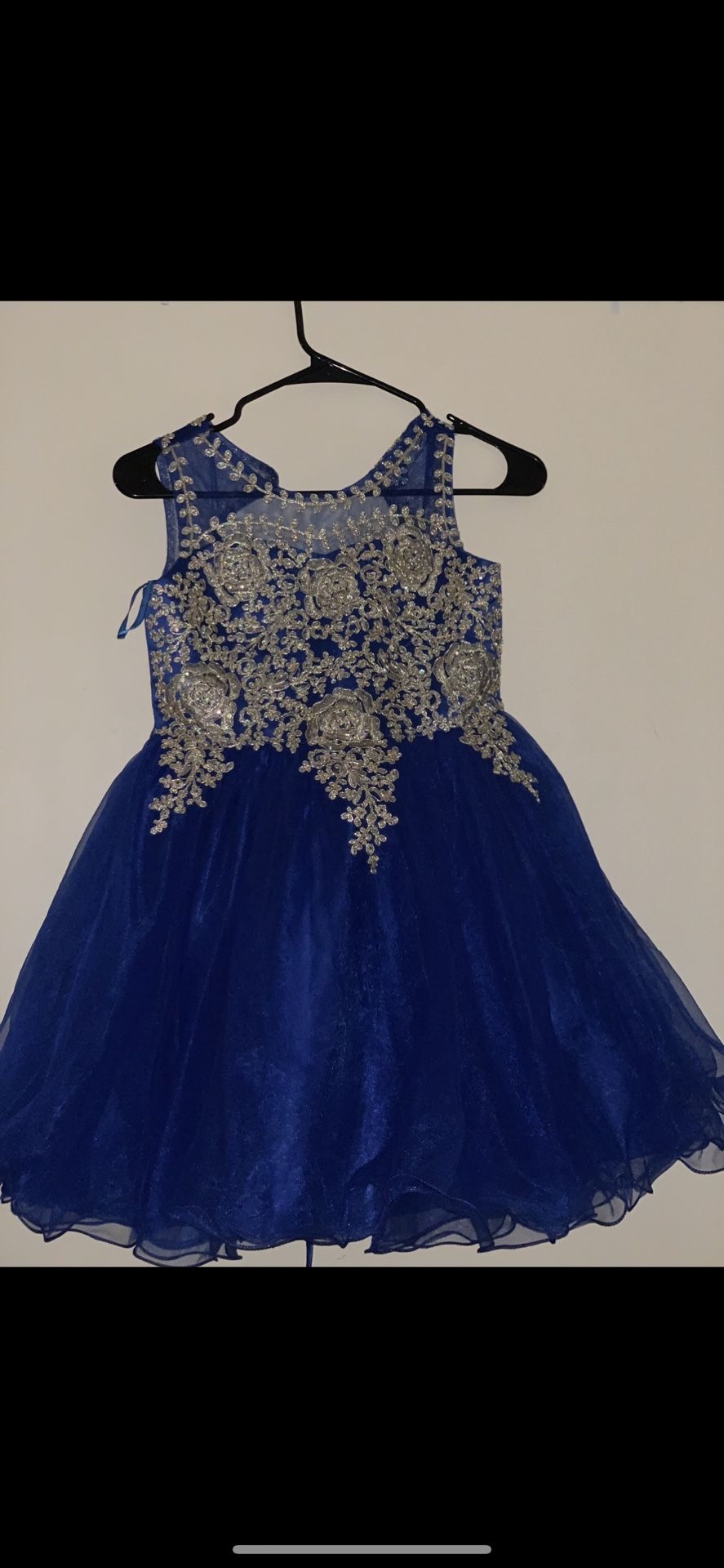 Like New Royal Blue Dress Little Girls Size 10