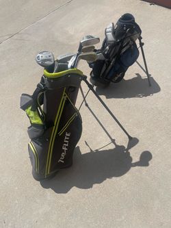 Two Golf Stand Bags with Clubs