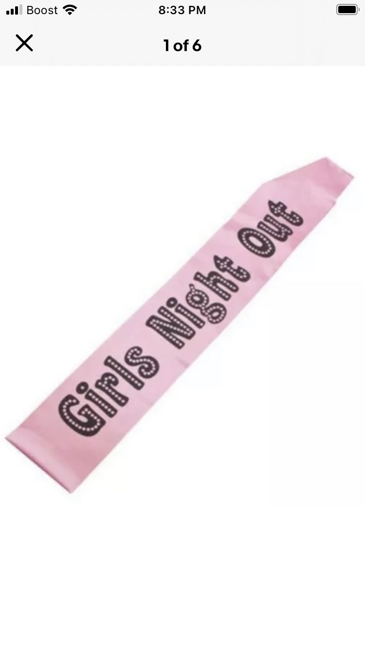 Girls Night Out Party Sash