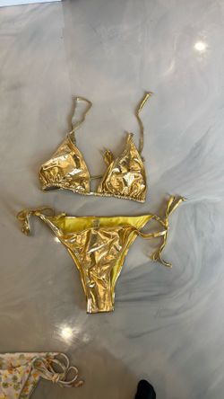 Gold 2piece bathing suit XL brand New
