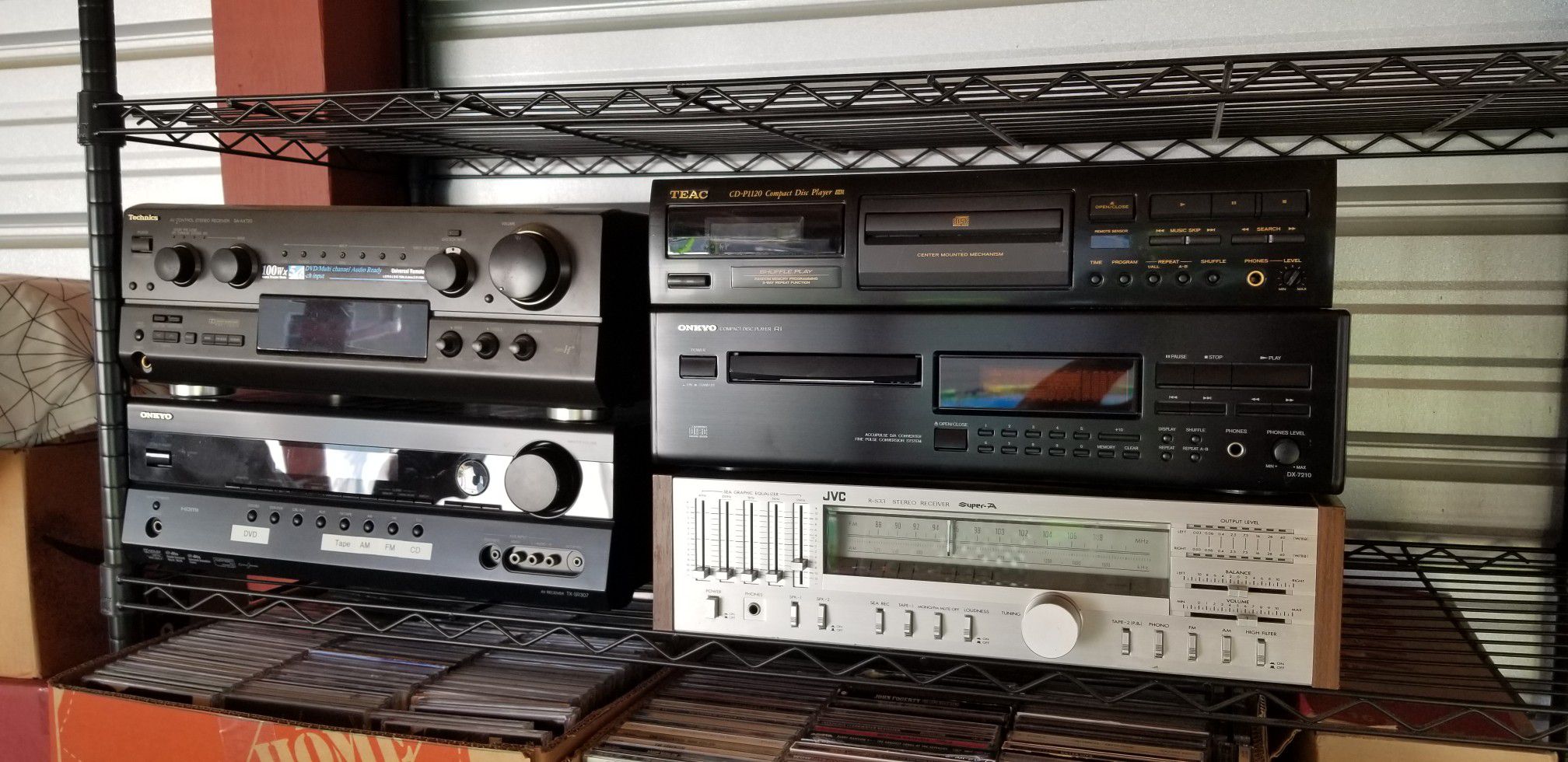 3 Receivers and 2 CD Players