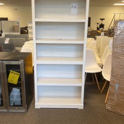 Engineered Wood 5-Shelf Bookcase in Glacier Oak