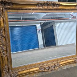 Large Ornate Gold Mirror 