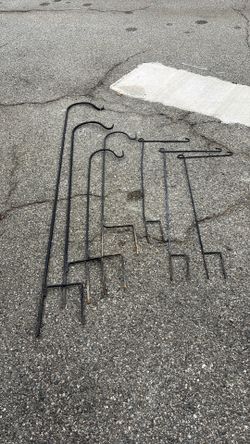 Shepherds hooks and flag holder