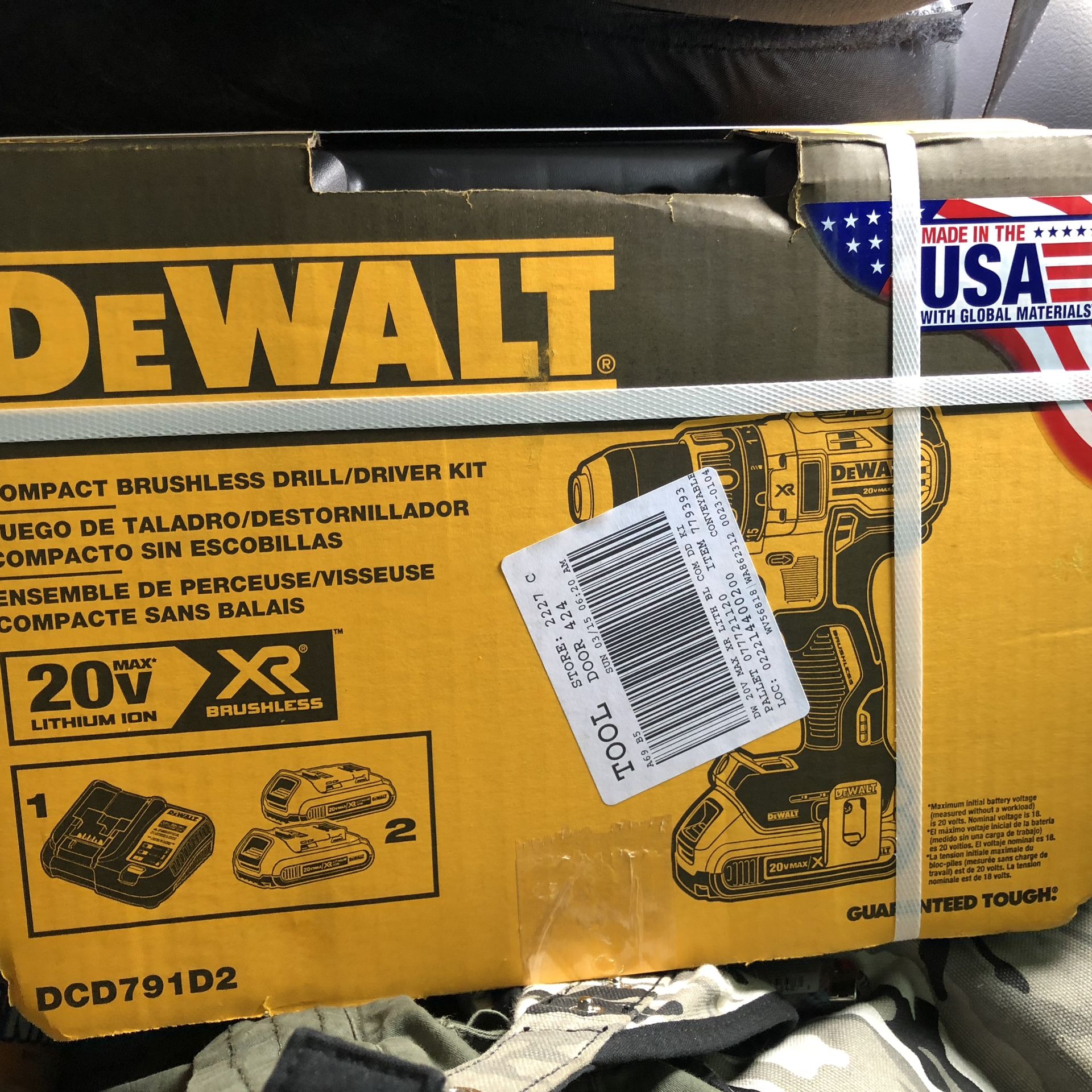 DeWalt brushless Drill/driver kit