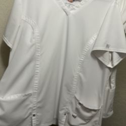 White scrub shirts