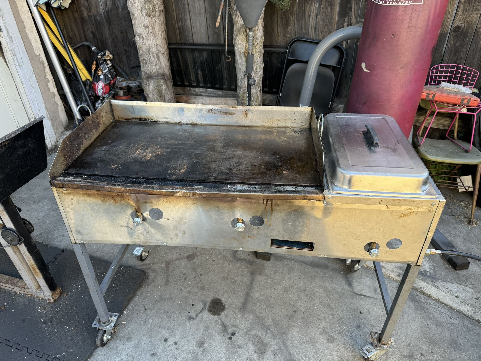 Plancha Para Tacos Acero Inoxidable 3 Quemadores