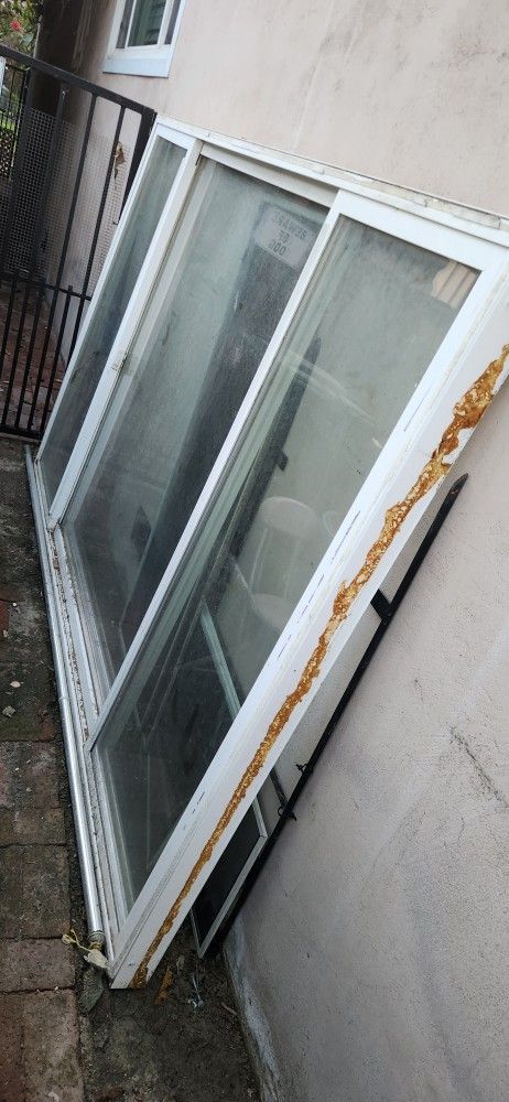 Vinyl Glass Slider Double Pane Window  93 x 60 Inches XOX