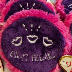 Cute Very Furry Change Purse By Aurora With Zipper Closure With Metallic Toggle. Pickup Save $3, East Or West. Hot Pink + Purple "Chat Freak", Washabl