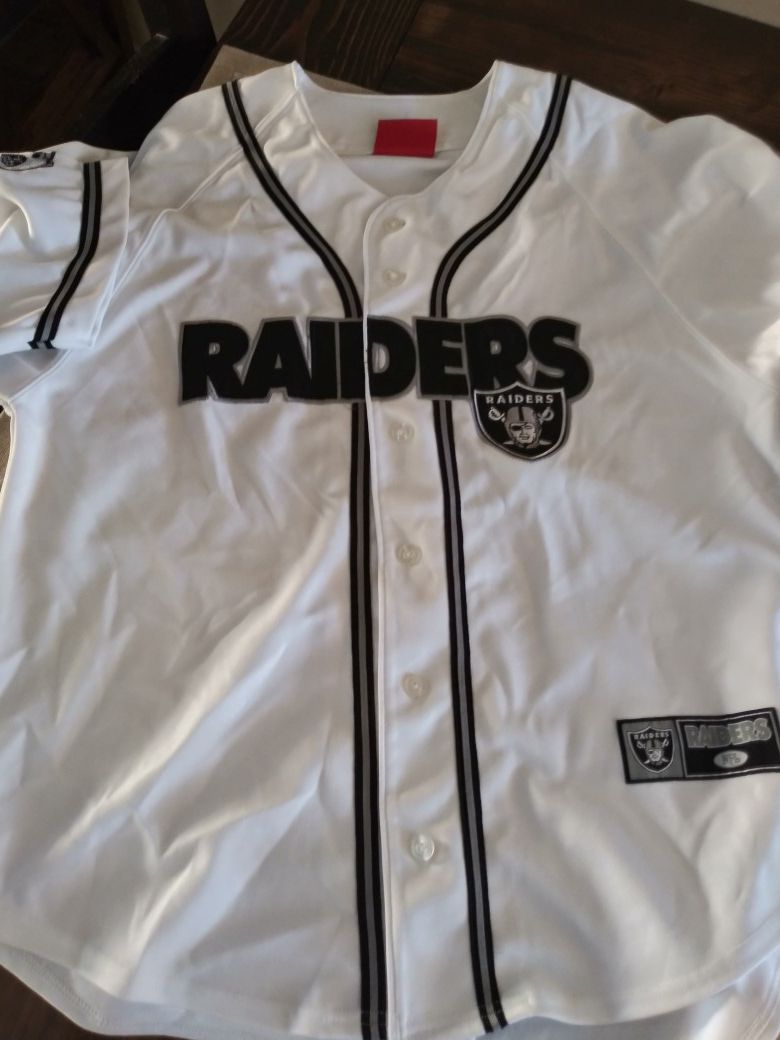 Authentic Raiders stitched jersey size medium