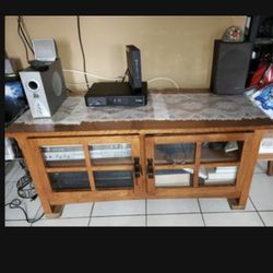 Wooden Tv Stand With Storage 