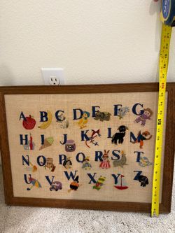 Hand made needle point alphabet