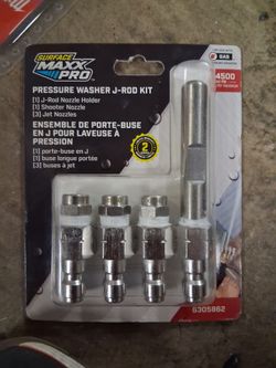 Surface Maxx Pro Pressure Washer J-Rod Kit read below
