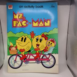 New Old Stock 1982 Whitman Ms Pac-Man Activity Coloring Book