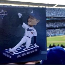 SHOHEI OHTANI SLIDING 50/50 BOBBLEHEAD #1 LOS ANGELES DODGERS  SGA