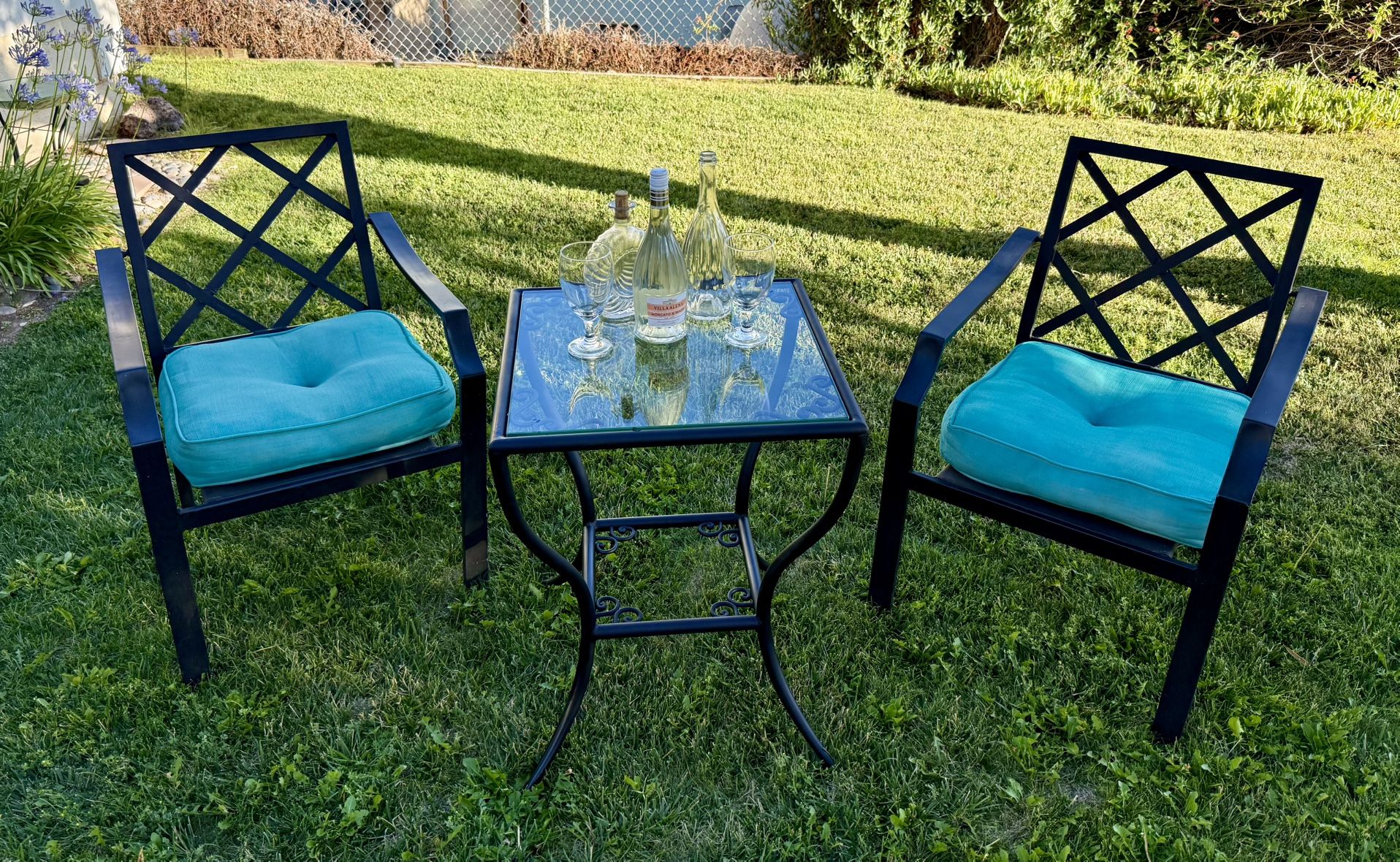 Patio Set Table 2 Chairs