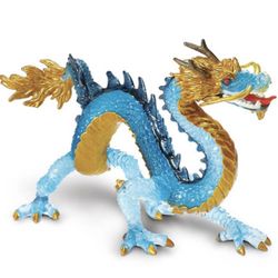 Safari Ltd #10175 Krystal Blue Dragon, Mythical Creature Figurine, NEW, 8 inch