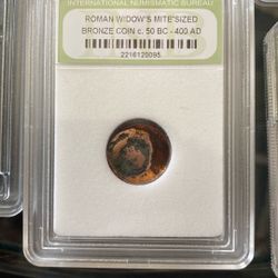 50 BC-400 AD Roman Widows Bronze Coin