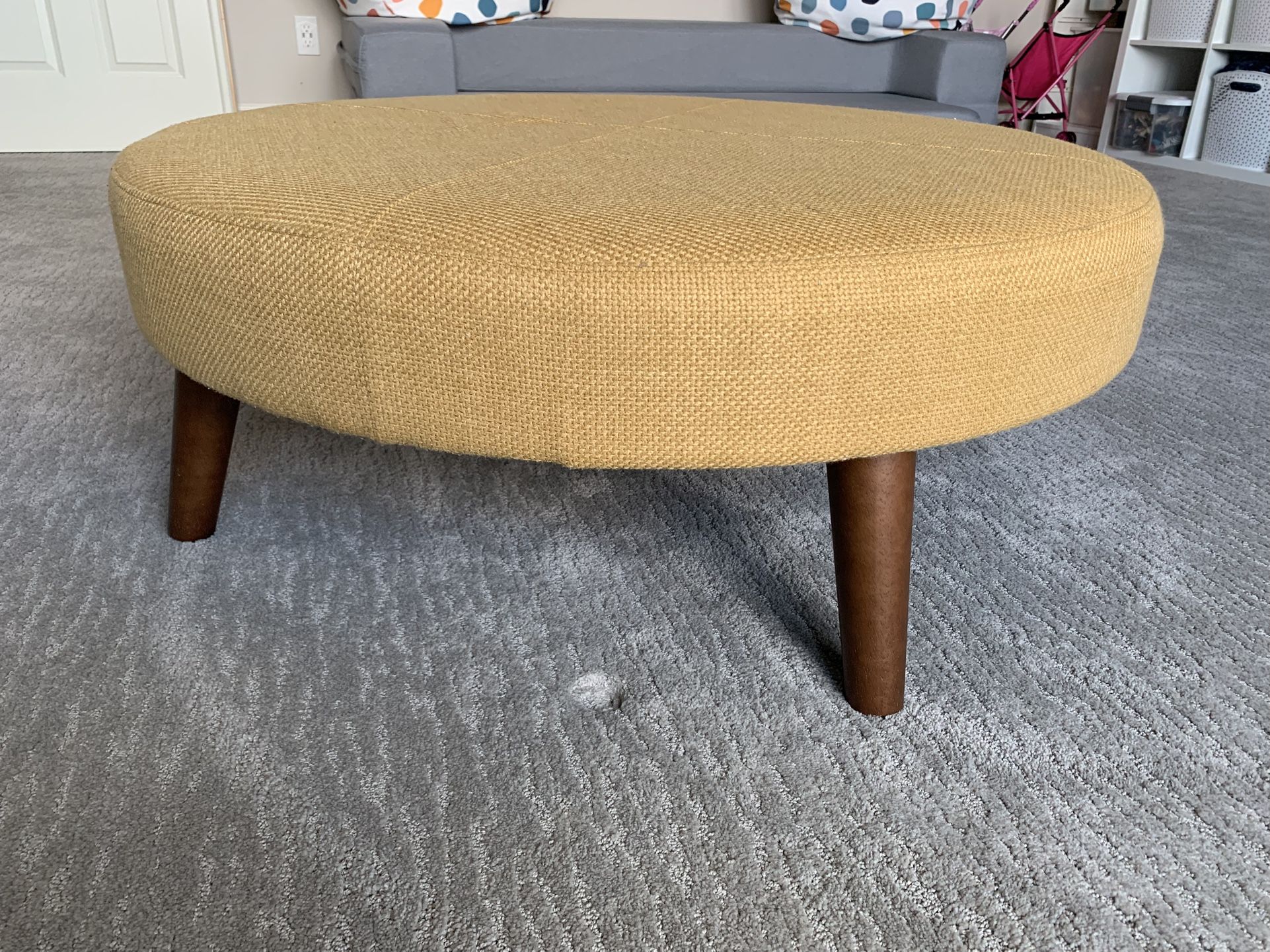 Fabric ottoman MCM Style