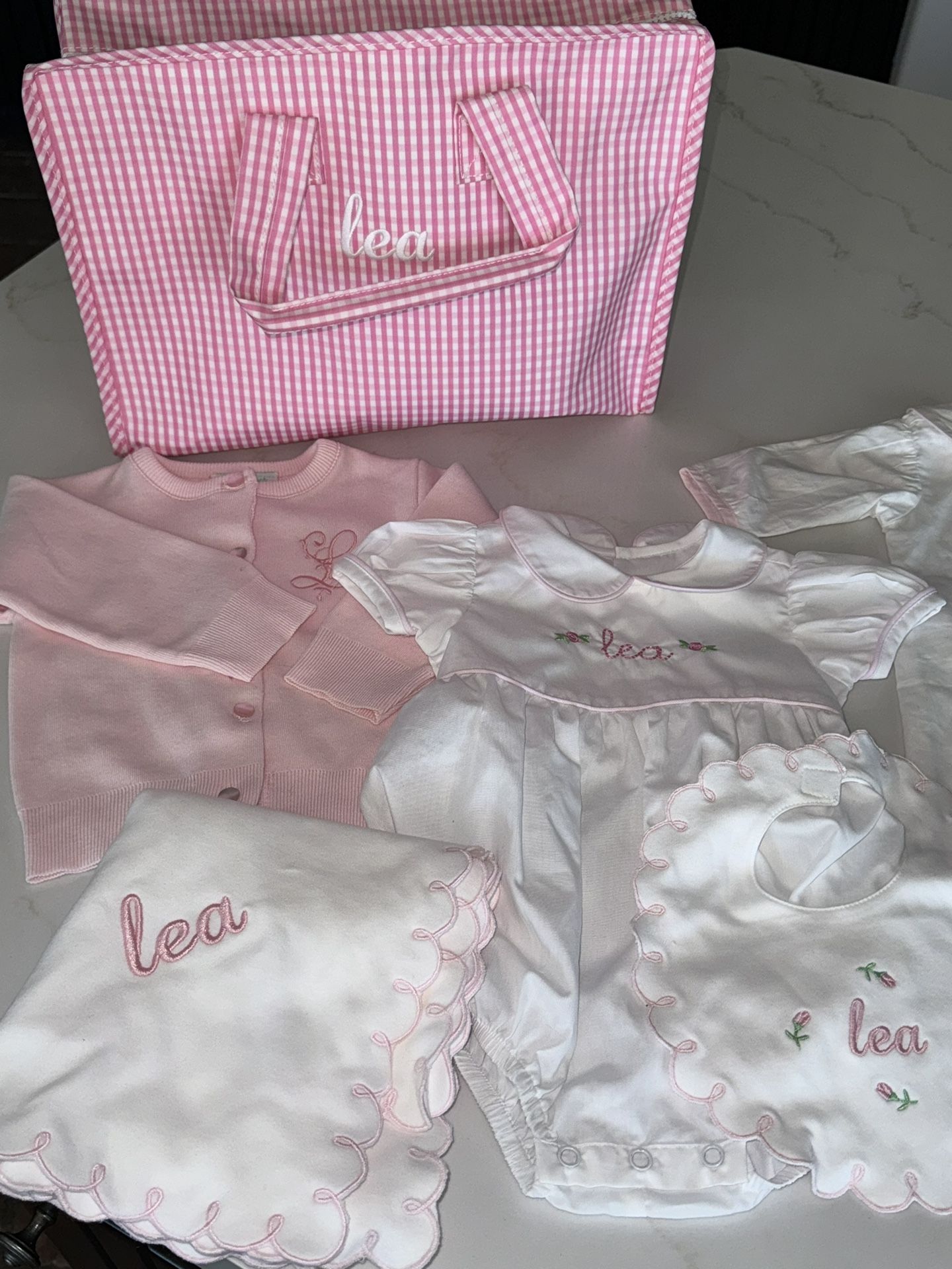 Brand New 6 Piece Personalized Baby Set. Lea,All Products : American Fashion Style Bags On Sale