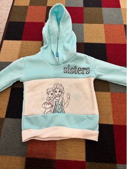 Disney Frozen Girls Hoodie Anna & Elsa Size 3T- Brand New with Tag