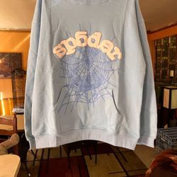 Sp5der Blue Hoodie