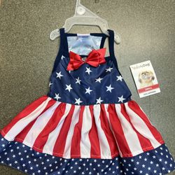 NWT, Red, White And Blue Small Dog Dress.  $8 Firm