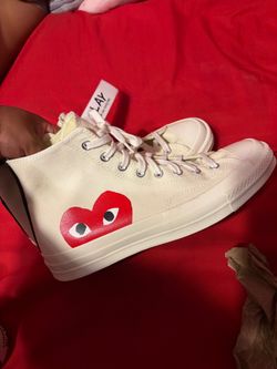 Comme des Garçons white PLAY x Converse Chuck 70 High Top