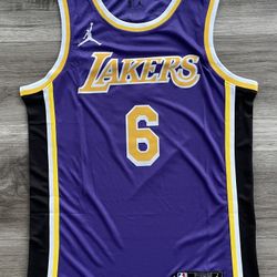 Purple Lebron James #6 Lakers Jersey 