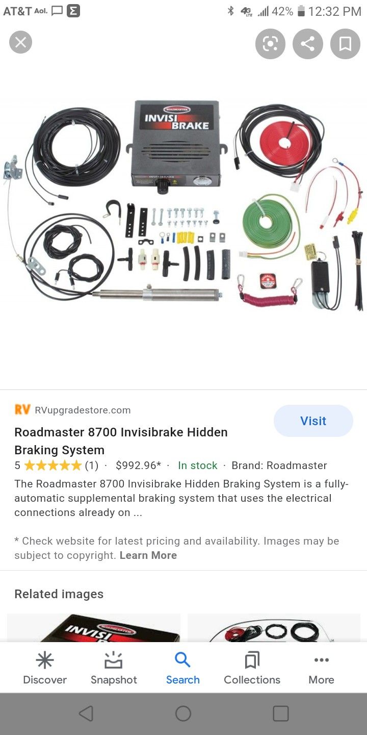 Roadmaster 8700 Invisabrake RV Towing Braking System