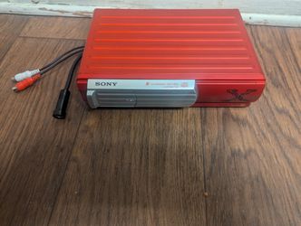 Sony 6 Disc CD Changer Model CDX T68X Red Good Condition 