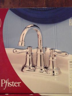 PFISTER , 4" CENTERSET CHROME AND POP UP DRAIN ASSEMBLY