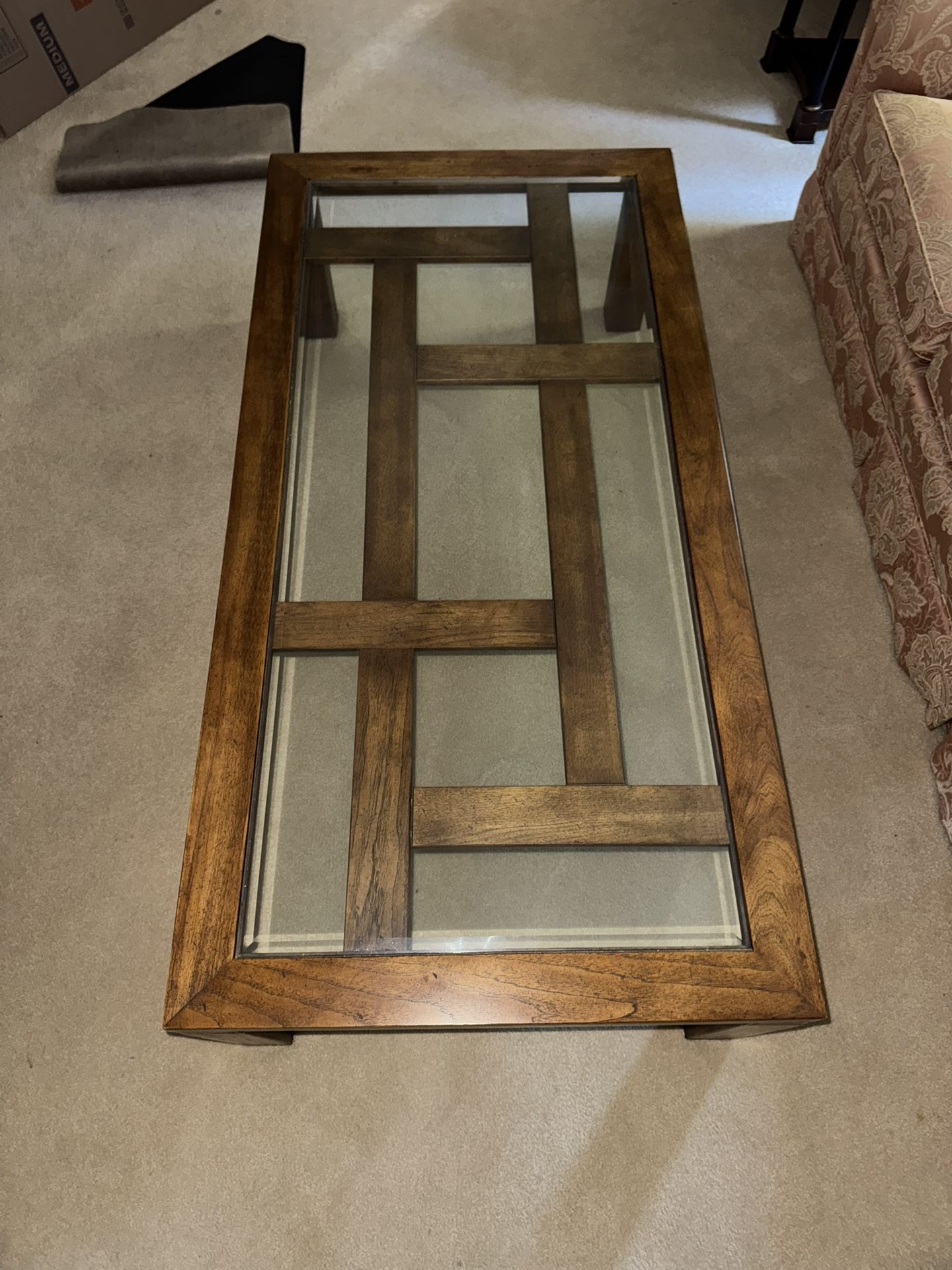 Wood/glass Coffee Table  (rectangle) 