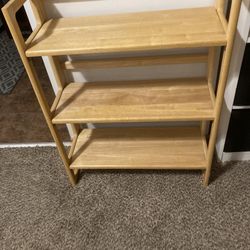 Wood Folding 3 Shelf Unit  Furniture   W 11,5” L 27,8” H 37”