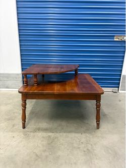 Vintage Ethan Allen tiered maple coffee table