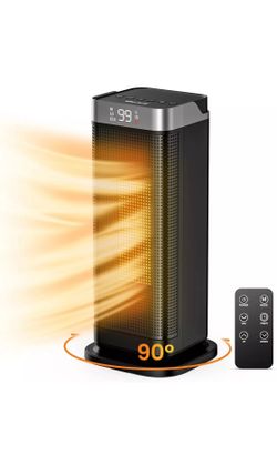 Space Heater, 90°Oscillating 1500W Electric  Tower Heater with Remote New