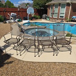 Wrought Iron Outdoor Rocker Chairs