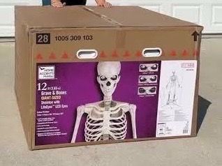 12 foot skeleton red eyes