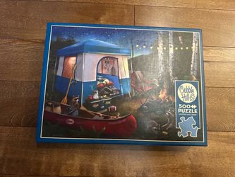 Cute 500 piece jigsaw puzzle (camping)